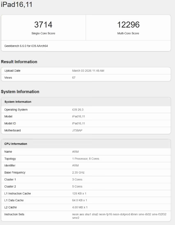 新款 iPad Air 跑分出炉！M4 单核追平 Pro 4799 元起今日预售